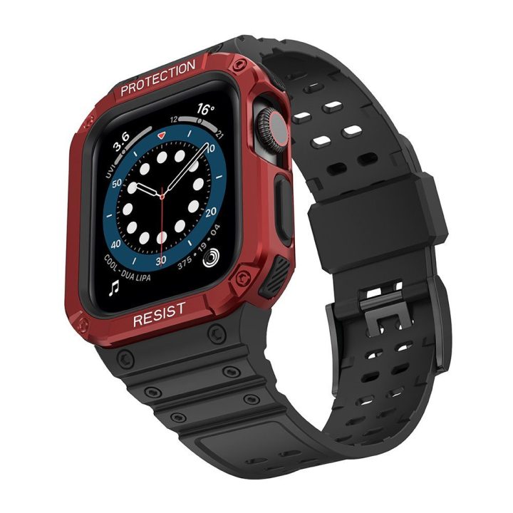 Apsauginis dirželis Juosta Juosta su dėklu, skirta Apple Watch 7 / SE (41/40 / 38 mm) korpusui Šarvuotas laikrodžio dangtelis Ju