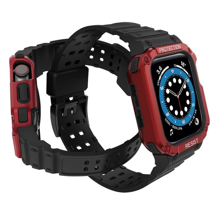 Apsauginis dirželis Juosta Juosta su dėklu, skirta Apple Watch 7 / SE (41/40 / 38 mm) korpusui Šarvuotas laikrodžio dangtelis Ju