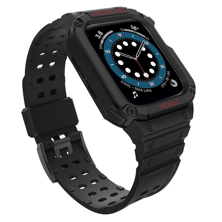 Apsauginis dirželis Juosta Juosta su dėklu, skirta Apple Watch 7 / SE (41/40 / 38 mm) korpusui Šarvuotas laikrodžio dangtelis Ju