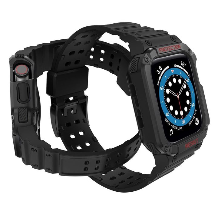Apsauginis dirželis Juosta Juosta su dėklu, skirta Apple Watch 7 / SE (41/40 / 38 mm) korpusui Šarvuotas laikrodžio dangtelis Ju