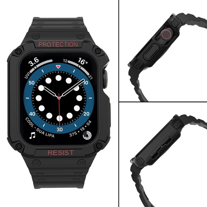 Apsauginis dirželis Juosta Juosta su dėklu, skirta Apple Watch 7 / SE (41/40 / 38 mm) korpusui Šarvuotas laikrodžio dangtelis Ju