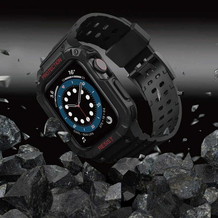 Apsauginis dirželis Juosta Juosta su dėklu, skirta Apple Watch 7 / SE (41/40 / 38 mm) korpusui Šarvuotas laikrodžio dangtelis Ju
