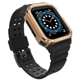 Apsauginis dirželis Juosta Juosta su dėklu, skirta Apple Watch 7 / SE (41/40 / 38 mm) korpusui Šarvuotas laikrodžio dangtelis Ju