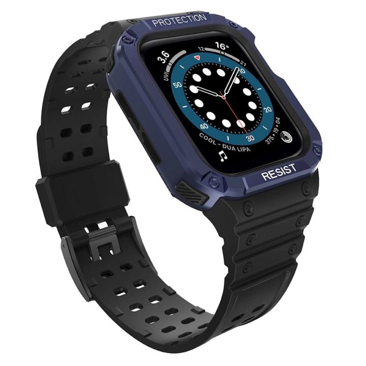 Apsauginis dirželis Juosta Juosta su dėklu, skirta Apple Watch 7 / SE (41/40 / 38 mm) korpusui Šarvuotas laikrodžio dangtelis Ju