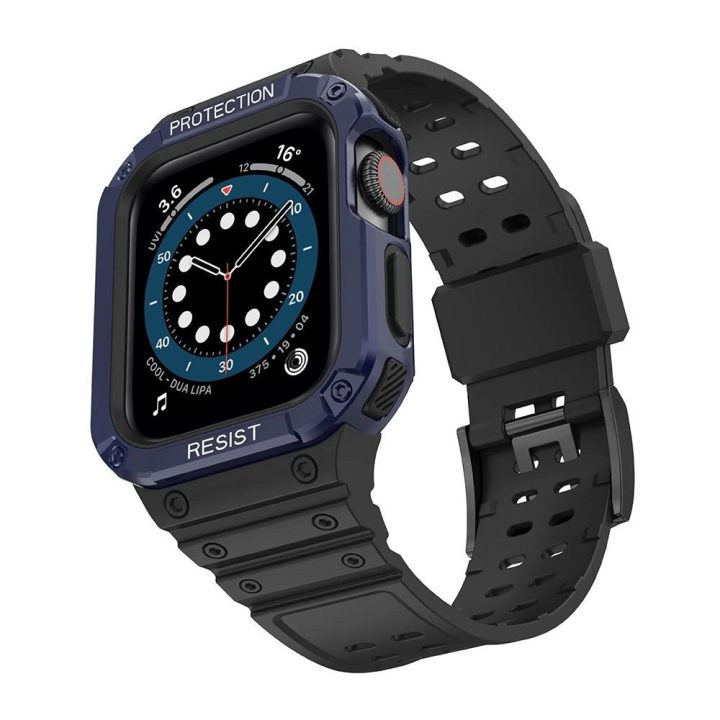 Apsauginis dirželis Juosta Juosta su dėklu, skirta Apple Watch 7 / SE (41/40 / 38 mm) korpusui Šarvuotas laikrodžio dangtelis Ju