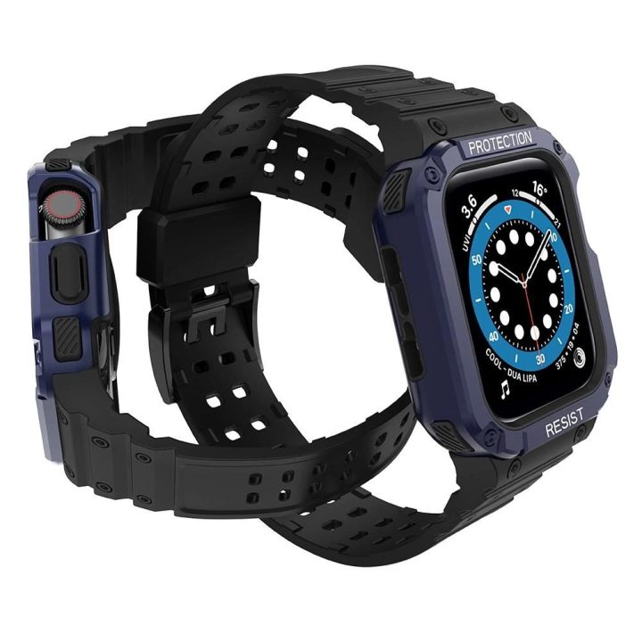 Apsauginis dirželis Juosta Juosta su dėklu, skirta Apple Watch 7 / SE (41/40 / 38 mm) korpusui Šarvuotas laikrodžio dangtelis Ju