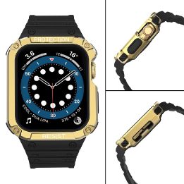 Apsauginis dirželis Juosta Juosta su dėklu, skirta Apple Watch 7 / SE (41/40 / 38 mm) korpusui Šarvuotas laikrodžio dangtelis Ju