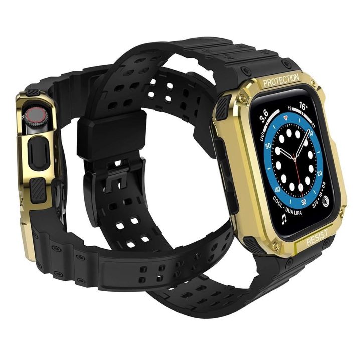 Apsauginis dirželis Juosta Juosta su dėklu, skirta Apple Watch 7 / SE (41/40 / 38 mm) korpusui Šarvuotas laikrodžio dangtelis Ju