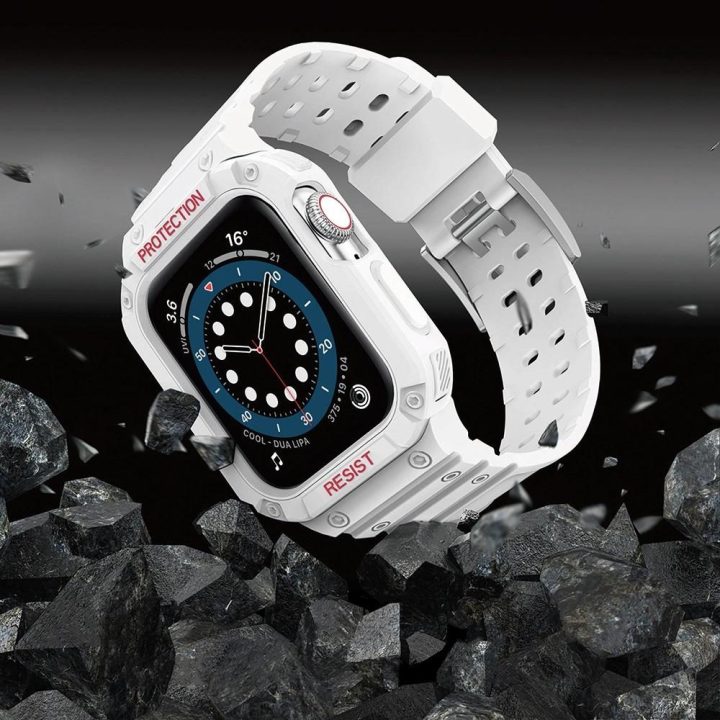Apsauginis dirželis Juosta Juosta su dėklu, skirta Apple Watch 7 / SE (41/40 / 38 mm) korpusui Šarvuotas laikrodžio dangtelis Ba