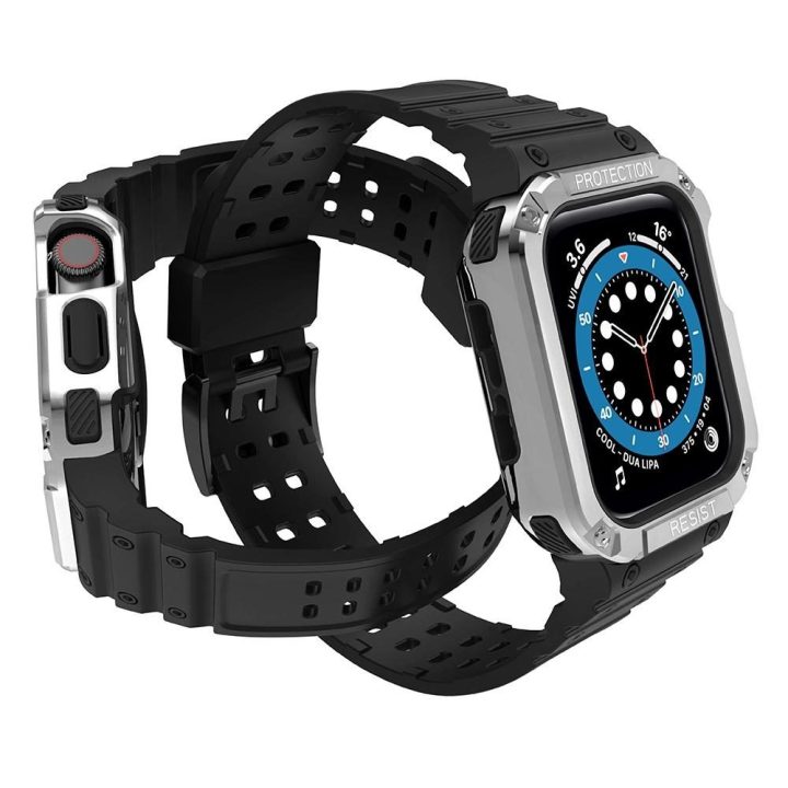 Apsauginis dirželis Juosta Juosta su dėklu, skirta Apple Watch 7 / SE (41/40 / 38 mm) korpusui Šarvuotas laikrodžio dangtelis Ju