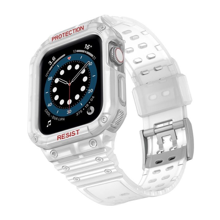 Apsauginis dirželis Juosta Juosta su dėklu, skirta Apple Watch 7 / SE (41/40 / 38 mm) korpusui Šarvuotas laikrodžio dangtelis Ba