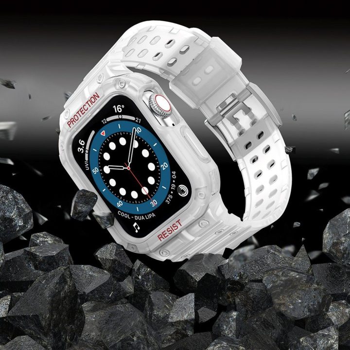 Apsauginis dirželis Juosta Juosta su dėklu, skirta Apple Watch 7 / SE (41/40 / 38 mm) korpusui Šarvuotas laikrodžio dangtelis Ba