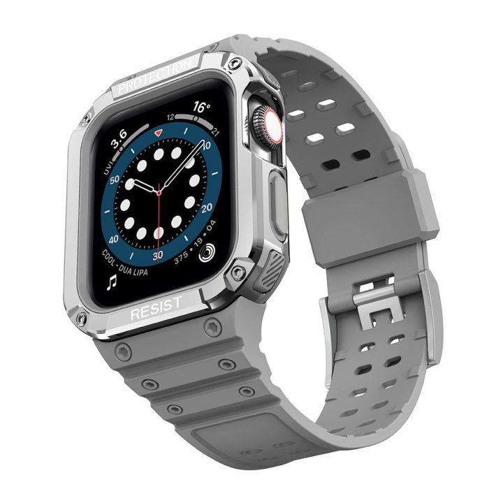 Apsauginis dirželis Juosta Juosta su dėklu, skirta Apple Watch 7 / SE (41/40 / 38 mm) korpusui Šarvuotas laikrodžio dangtelis Pi