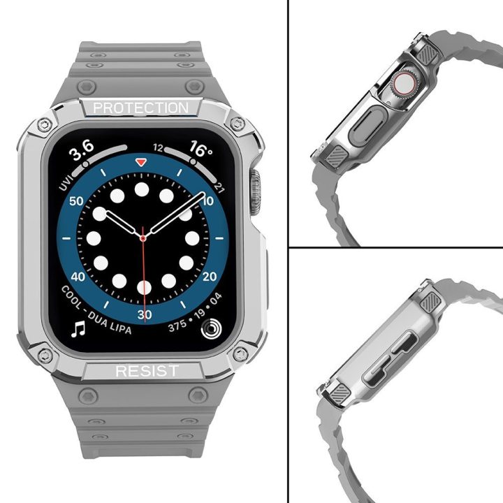Apsauginis dirželis Juosta Juosta su dėklu, skirta Apple Watch 7 / SE (41/40 / 38 mm) korpusui Šarvuotas laikrodžio dangtelis Pi