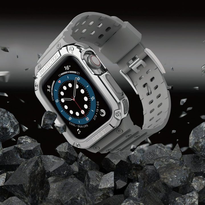 Apsauginis dirželis Juosta Juosta su dėklu, skirta Apple Watch 7 / SE (41/40 / 38 mm) korpusui Šarvuotas laikrodžio dangtelis Pi
