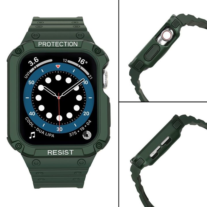 Apsauginis dirželis Juosta Juosta su dėklu, skirta Apple Watch 7 / SE (41/40 / 38 mm) korpusui Šarvuotas laikrodžio dangtelis ža