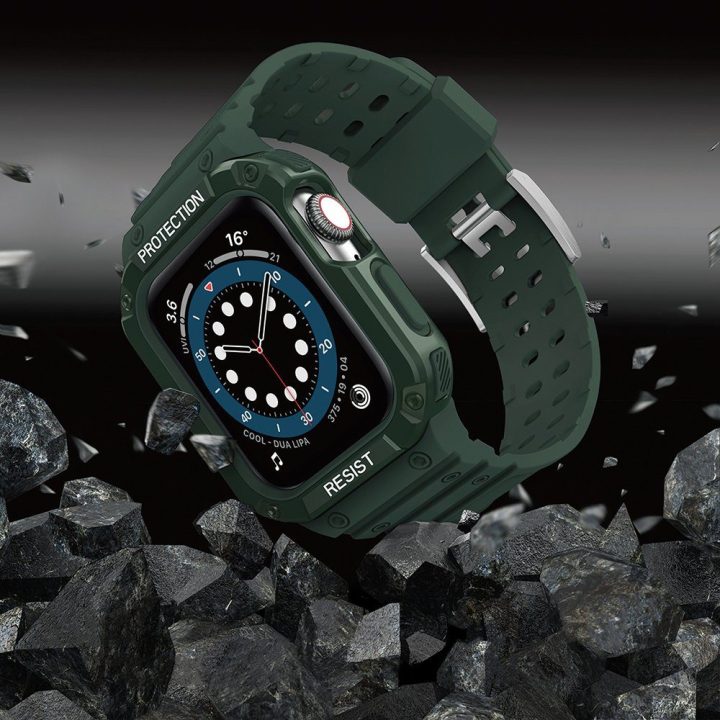 Apsauginis dirželis Juosta Juosta su dėklu, skirta Apple Watch 7 / SE (41/40 / 38 mm) korpusui Šarvuotas laikrodžio dangtelis ža
