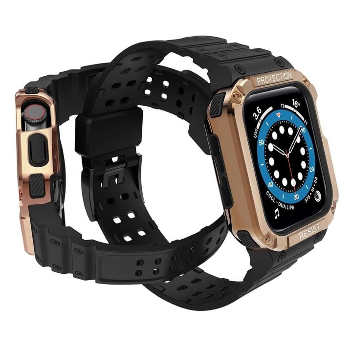 Apsaugos dirželio juostos korpuso apyrankė, skirta Apple Watch 7 / 6 / 5 / 4 / 3 / 2 / SE (45 / 44 / 42 mm) korpuso šarvo laikro