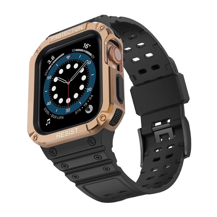 Apsaugos dirželio juostos korpuso apyrankė, skirta Apple Watch 7 / 6 / 5 / 4 / 3 / 2 / SE (45 / 44 / 42 mm) korpuso šarvo laikro