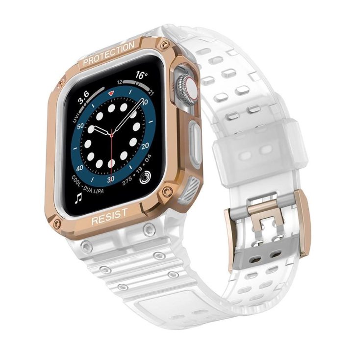 Apsaugos dirželio juostos korpuso apyrankė, skirta Apple Watch 7 / 6 / 5 / 4 / 3 / 2 / SE (45 / 44 / 42 mm) korpuso šarvo laikro