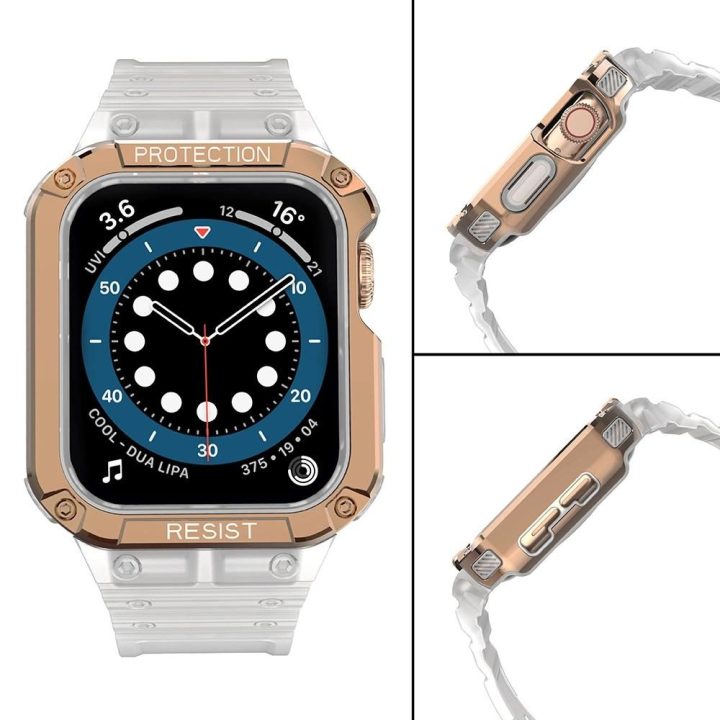 Apsaugos dirželio juostos korpuso apyrankė, skirta Apple Watch 7 / 6 / 5 / 4 / 3 / 2 / SE (45 / 44 / 42 mm) korpuso šarvo laikro