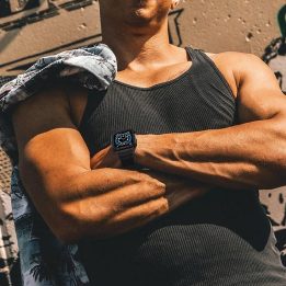 Apsaugos dirželio juostos korpuso apyrankė, skirta Apple Watch 7 / 6 / 5 / 4 / 3 / 2 / SE (45 / 44 / 42 mm) korpuso šarvo laikro