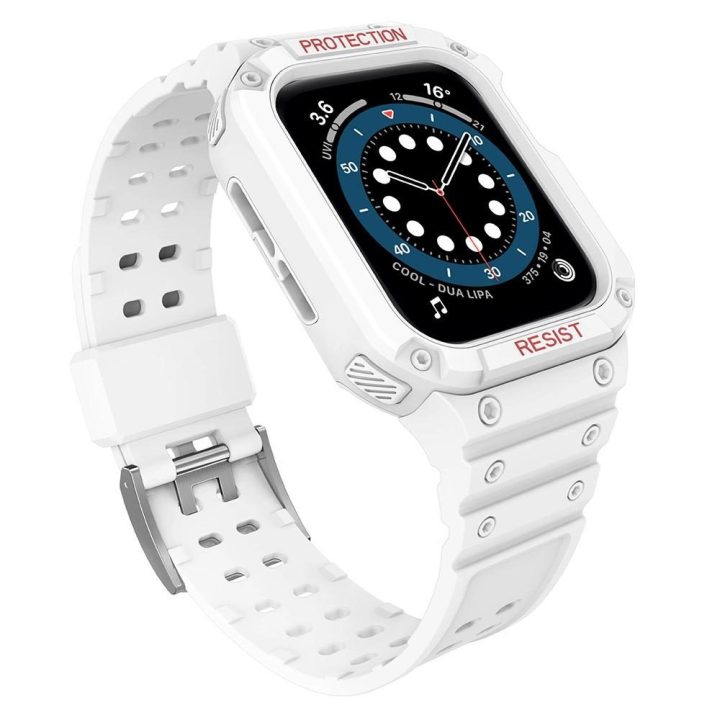 Apsaugos dirželio juostos korpuso apyrankė, skirta Apple Watch 7 / 6 / 5 / 4 / 3 / 2 / SE (45 / 44 / 42 mm) korpuso šarvo laikro