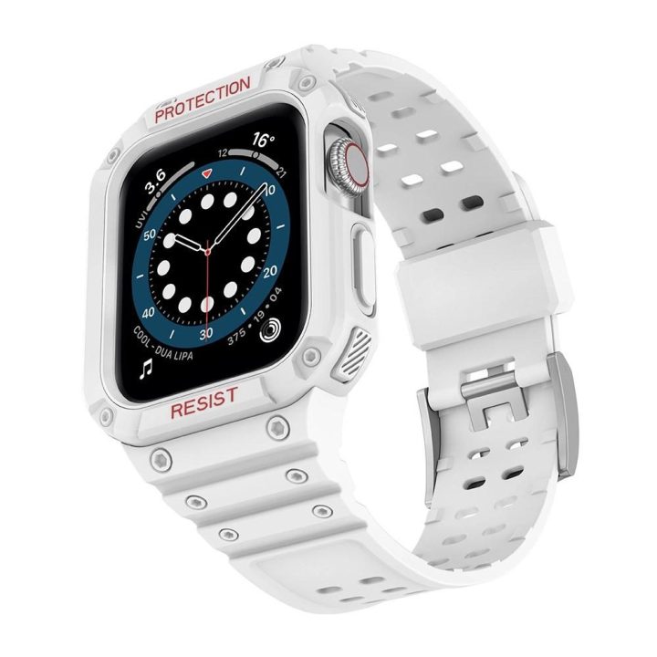 Apsaugos dirželio juostos korpuso apyrankė, skirta Apple Watch 7 / 6 / 5 / 4 / 3 / 2 / SE (45 / 44 / 42 mm) korpuso šarvo laikro