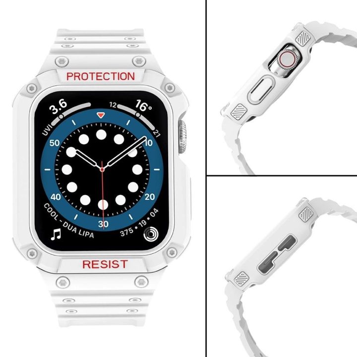 Apsaugos dirželio juostos korpuso apyrankė, skirta Apple Watch 7 / 6 / 5 / 4 / 3 / 2 / SE (45 / 44 / 42 mm) korpuso šarvo laikro