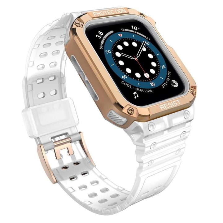 Apsaugos dirželio juostos korpuso apyrankė, skirta Apple Watch 7 / 6 / 5 / 4 / 3 / 2 / SE (45 / 44 / 42 mm) korpuso šarvo laikro