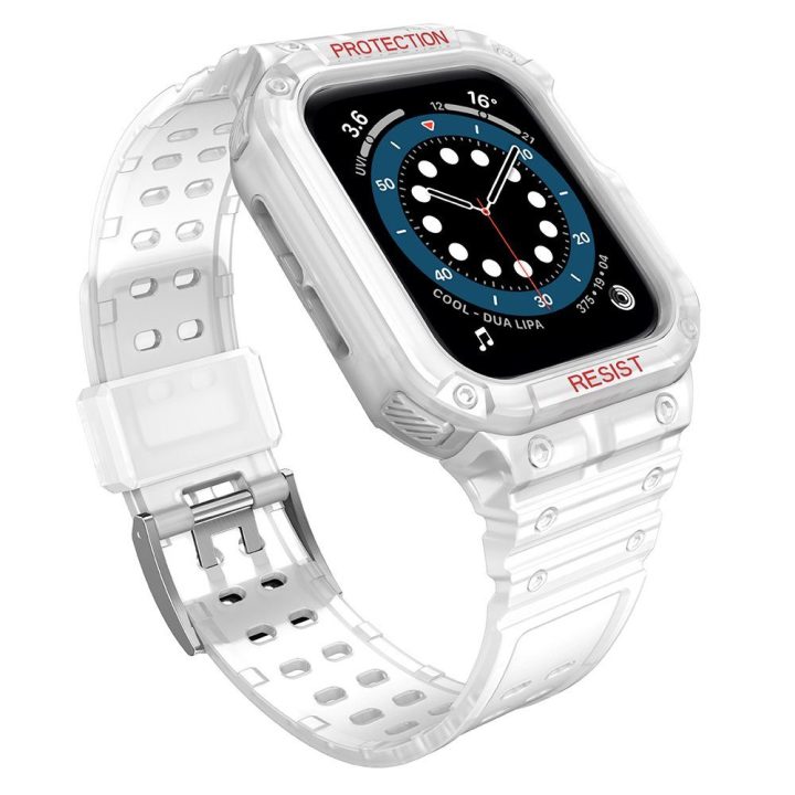 Apsaugos dirželio juostos korpuso apyrankė, skirta Apple Watch 7 / 6 / 5 / 4 / 3 / 2 / SE (45 / 44 / 42 mm) korpuso šarvo laikro