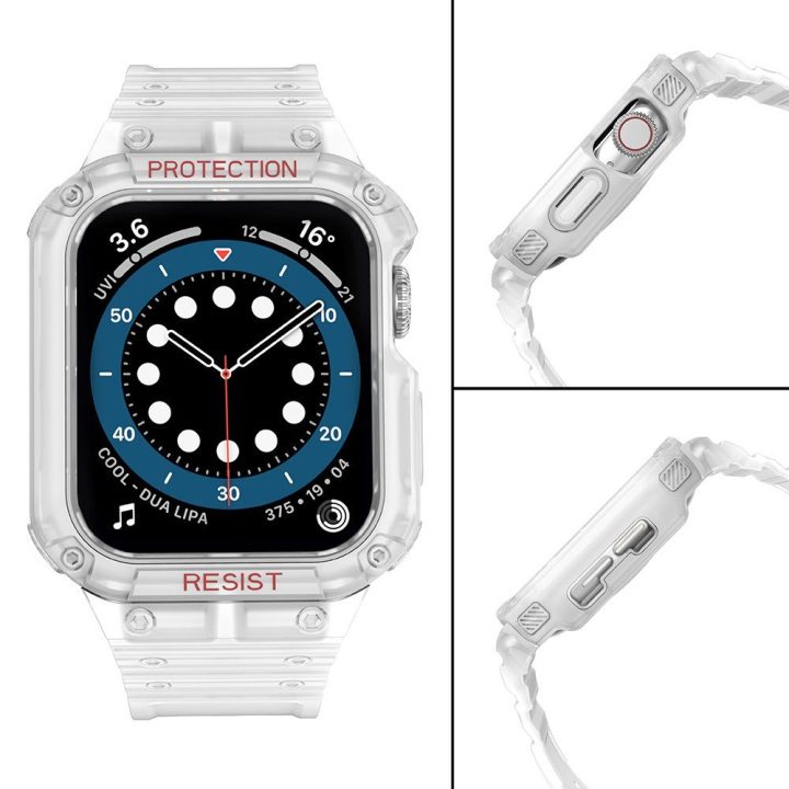 Apsaugos dirželio juostos korpuso apyrankė, skirta Apple Watch 7 / 6 / 5 / 4 / 3 / 2 / SE (45 / 44 / 42 mm) korpuso šarvo laikro