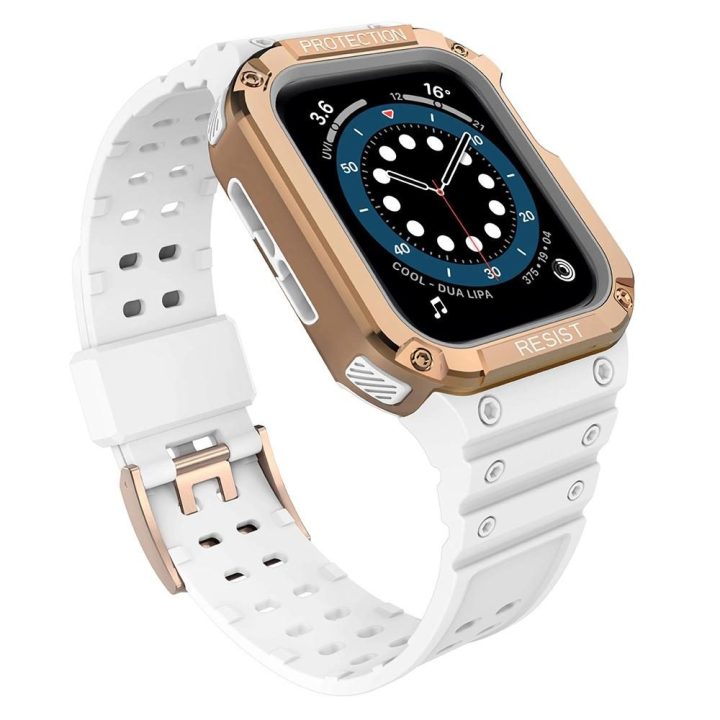 Apsauginis dirželis Juosta Juosta su dėklu, skirta Apple Watch 7 / SE (41/40 / 38 mm) korpusui Šarvuotas laikrodžio dangtelis Ba