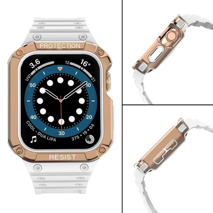 Apsauginis dirželis Juosta Juosta su dėklu, skirta Apple Watch 7 / SE (41/40 / 38 mm) korpusui Šarvuotas laikrodžio dangtelis Ba
