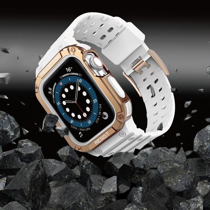 Apsauginis dirželis Juosta Juosta su dėklu, skirta Apple Watch 7 / SE (41/40 / 38 mm) korpusui Šarvuotas laikrodžio dangtelis Ba