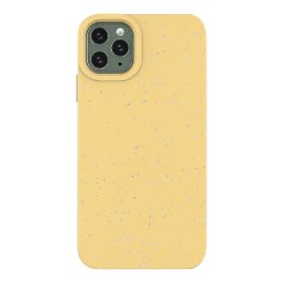 Eco Case dėklas iPhone 11 Pro Max silikoninis dangtelis Telefono dangtelis geltonas