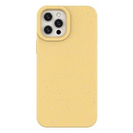 Eco Case dėklas iPhone 12 Pro silikoninis telefono dangtelis Telefono dangtelis geltonas