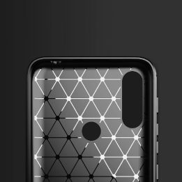 Carbon Case Lankstus dangtelis rankovė Motorola Moto E7i Power juodos spalvos