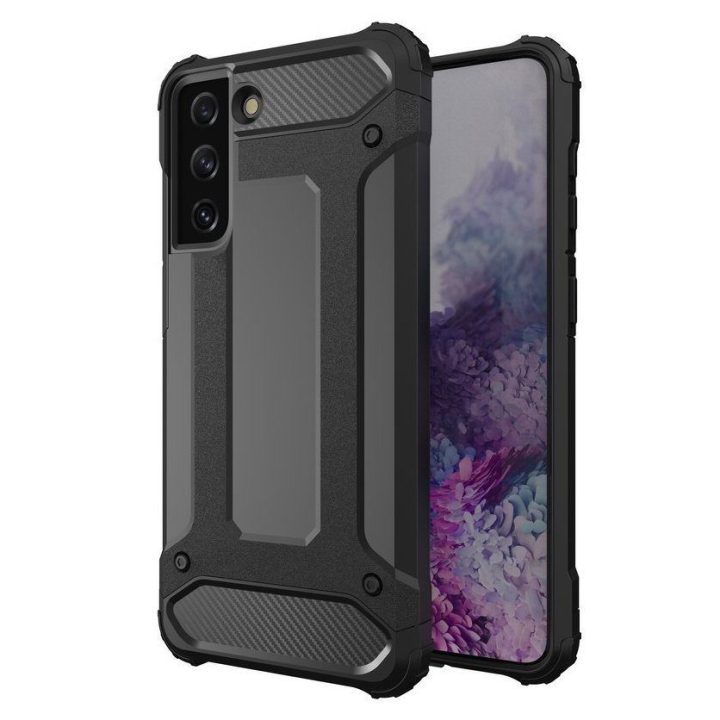 Hybrid Armor dėklas Tough Rugged Cover , skirtas Samsung Galaxy S22+ (S22 Plus), juodos spalvos