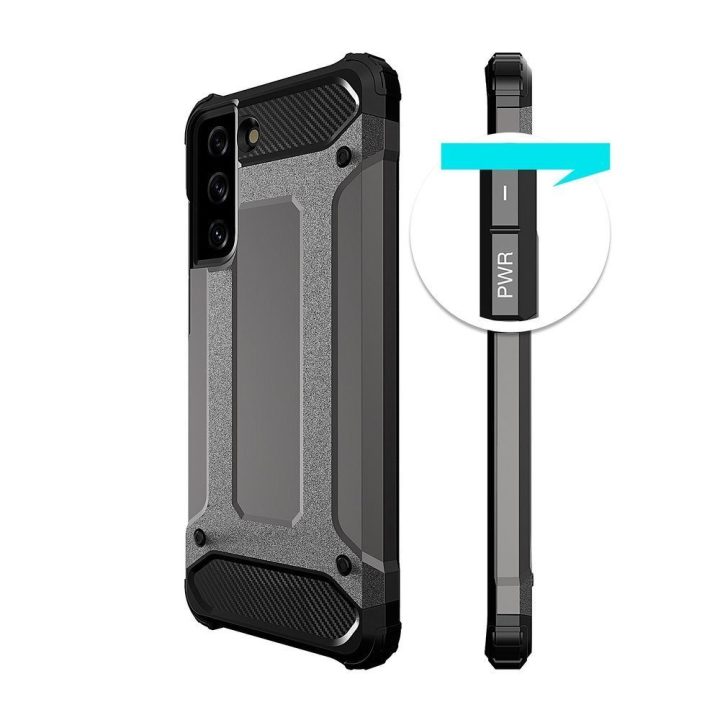 Hybrid Armor dėklas Tough Rugged Cover , skirtas Samsung Galaxy S22+ (S22 Plus), juodos spalvos