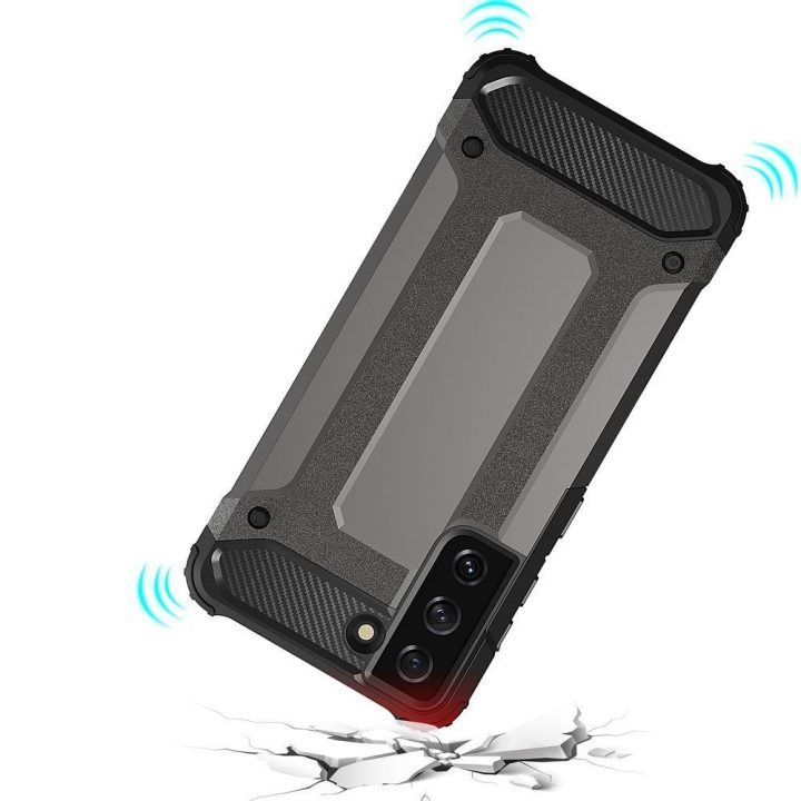 Hybrid Armor dėklas Tough Rugged Cover , skirtas Samsung Galaxy S22+ (S22 Plus), juodos spalvos
