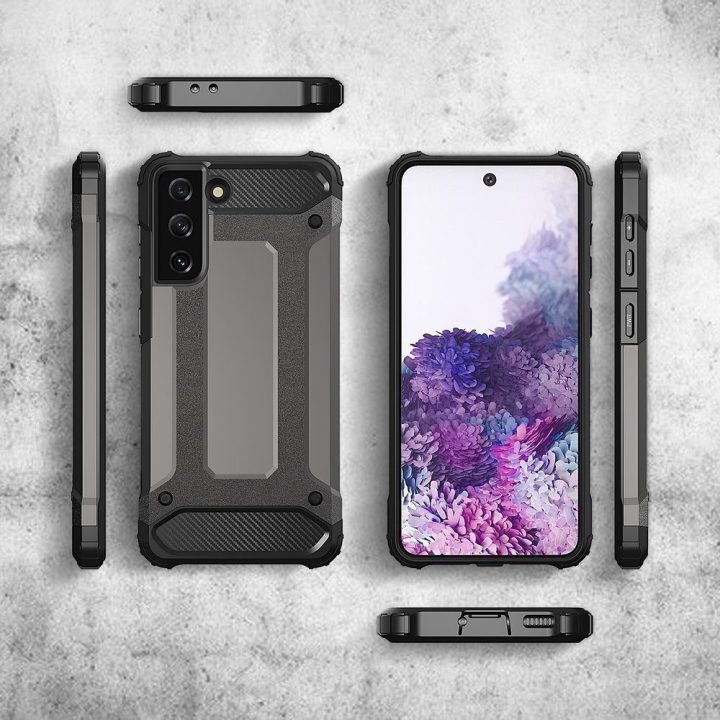 Hybrid Armor dėklas Tough Rugged Cover , skirtas Samsung Galaxy S22+ (S22 Plus), juodos spalvos