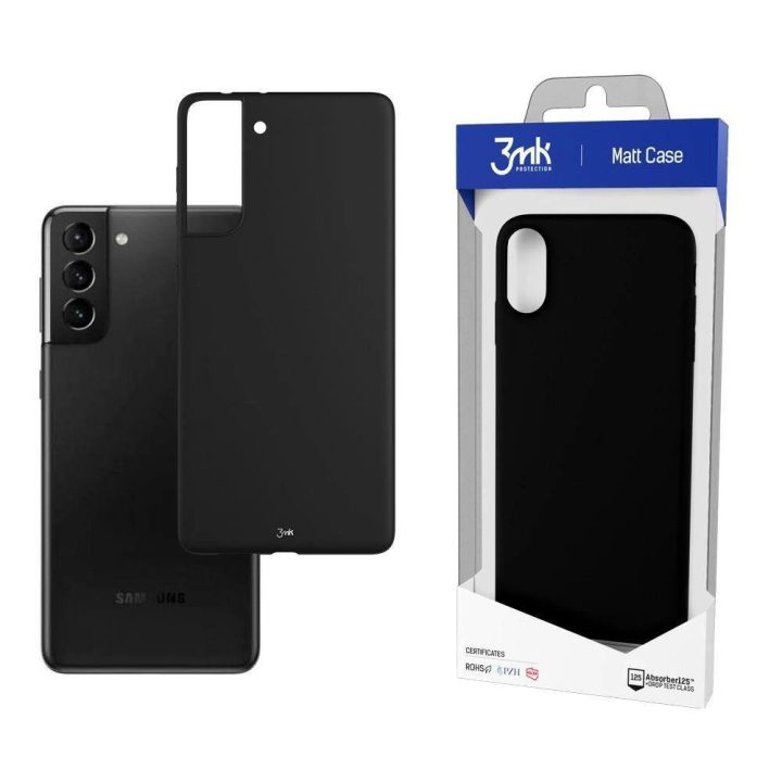 Samsung Galaxy S21 5G - matinis dėklas, juodas