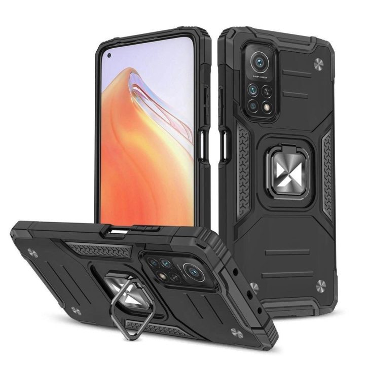 Ring Armor tvirtas hibridinis dėklas su magnetiniu laikikliu Mi Poco M4 Pro 5G / Redmi Note 11 5G (Kinija) / Redmi Note 11T 5G /