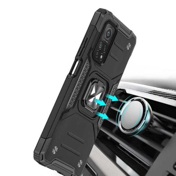 Ring Armor tvirtas hibridinis dėklas su magnetiniu laikikliu Mi Poco M4 Pro 5G / Redmi Note 11 5G (Kinija) / Redmi Note 11T 5G /