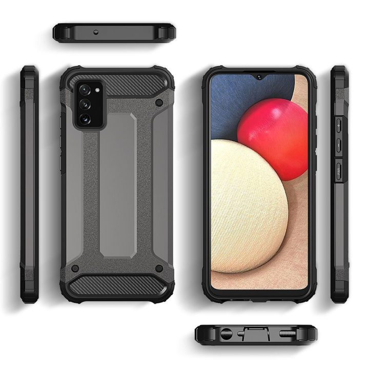 Hybrid Armor Case korpusas Tough Rugged Cover , skirtas Samsung Galaxy A03s , juodos spalvos