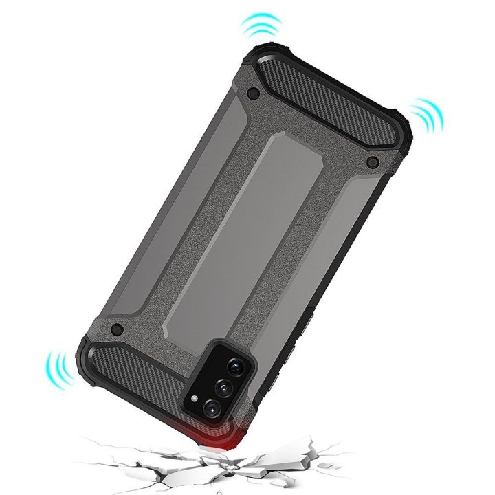 Hybrid Armor Case korpusas Tough Rugged Cover , skirtas Samsung Galaxy A03s , juodos spalvos