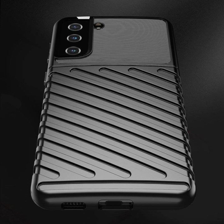 Thunder Case lankstus šarvuotas dangtelis, skirtas Samsung Galaxy S22 + (S22 Plus), juodas