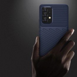 Thunder Case lankstus šarvuotas dangtelis, skirtas Samsung Galaxy A53 5G , mėlynas