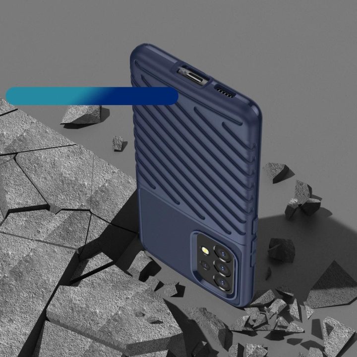 Thunder Case lankstus šarvuotas dangtelis, skirtas Samsung Galaxy A53 5G , mėlynas